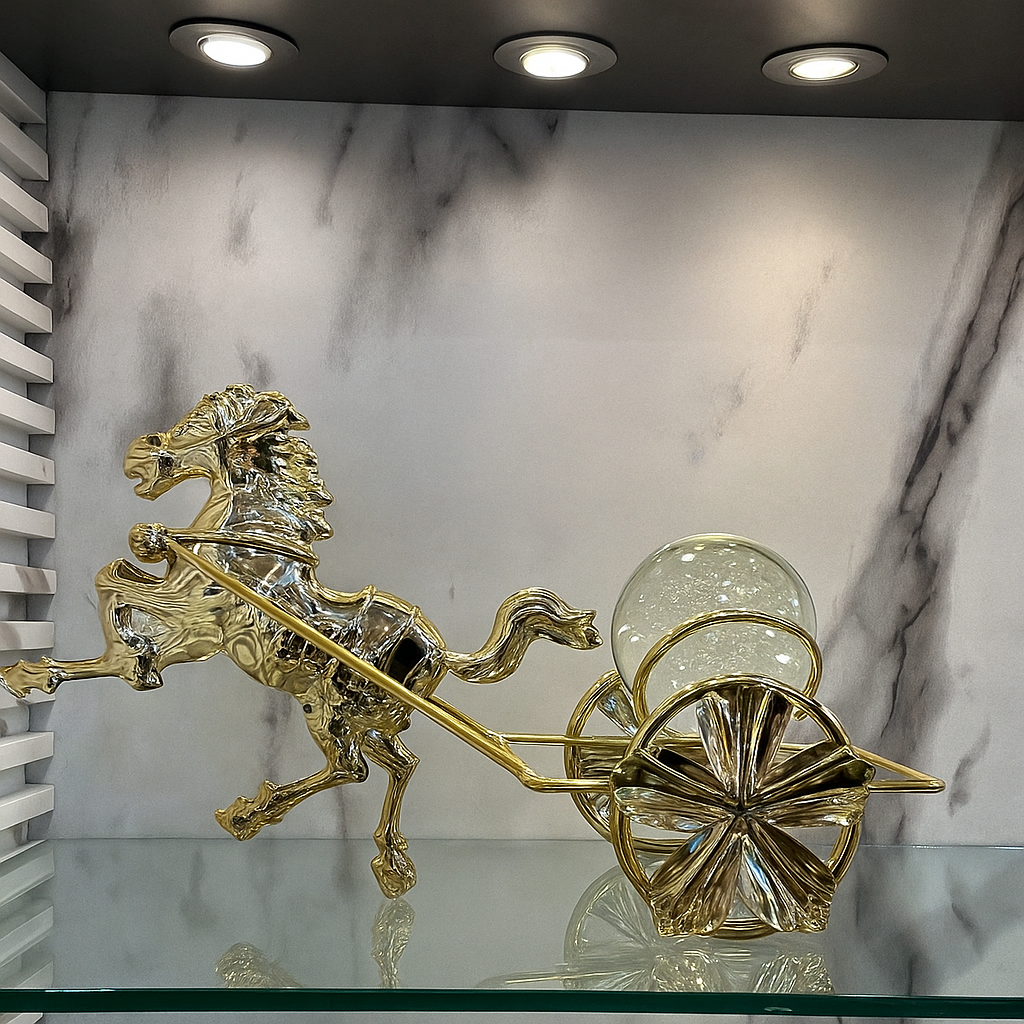 Gold Plated Horse Carriage