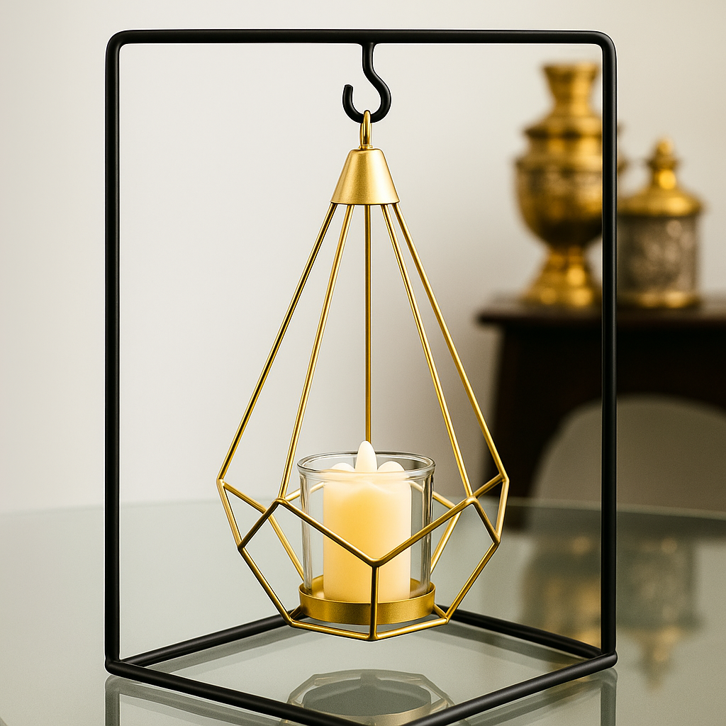 Metal swing candle stand