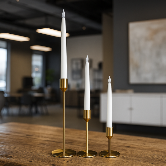 Metal Candle Stand with Candle